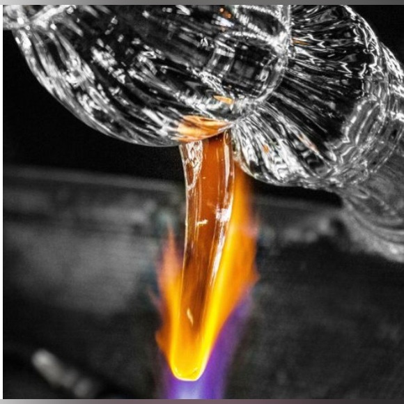 IVV Glacier Glass 10K Gold Rim Platter 14”diameter x 3.25”h NEW (other) … - Picture 5 of 6